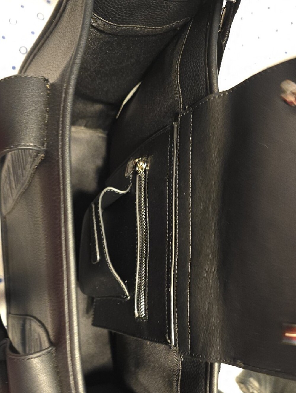Steve Madden Black Leather-Look Laptop Briefcase - Picture 4 of 4